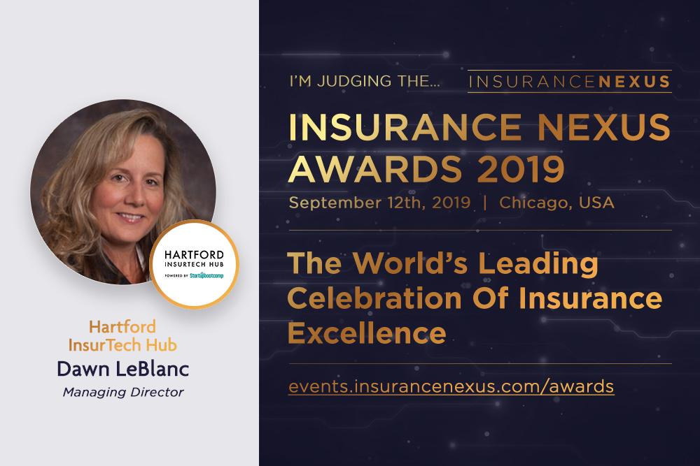 HartfordInsHub's tweet photo. We're excited that our Managing Director Dawn LeBlanc is on the judging panel at #INSNexusAwards19. Let’s celebrate excellence in North American Insurance together! Make sure you RSVP today >> https://t.co/Uh7foO6WJY #InsuranceNexus #insurance #innovation https://t.co/sB8mj1lb4a
