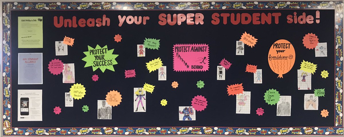 Ms_DeGraw's tweet photo. Summer Institute students created a back to school tips bulletin board! @HaslettMiddle https://t.co/YkfAs7jK12
