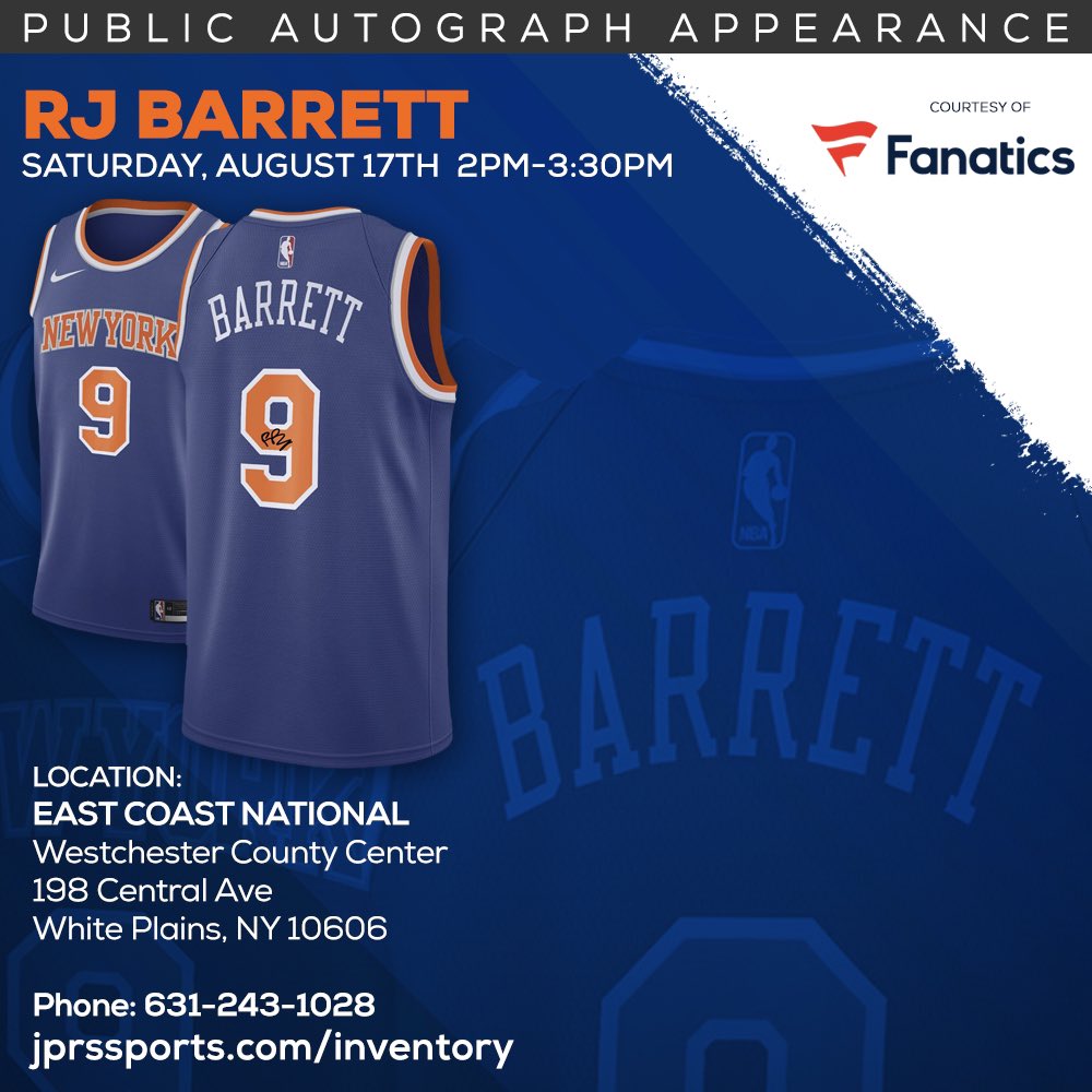 Fanatics New York Knicks RJ Barrett Jersey