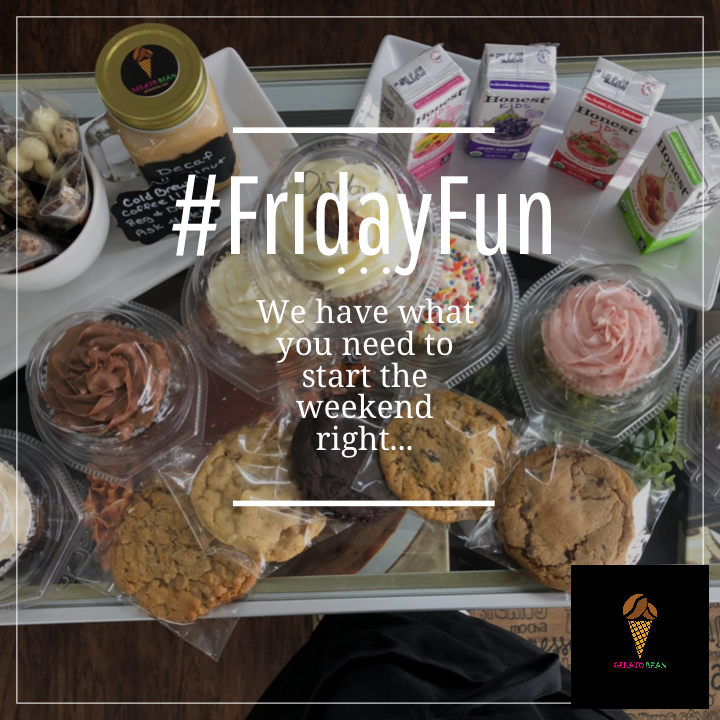 gelato_bean's tweet photo. Jump start the weekend with some tasteful treats. We have #gelato #coldbrewcoffee #cupcakes #cookies #juiceboxes and don’t forget about Fido and our #peanutbutter #dogtreats !!!

#FridayFun #gelatobean #weekend #weekends #weekendishere #Westlandminimall https://t.co/Xo8mHPBeGc