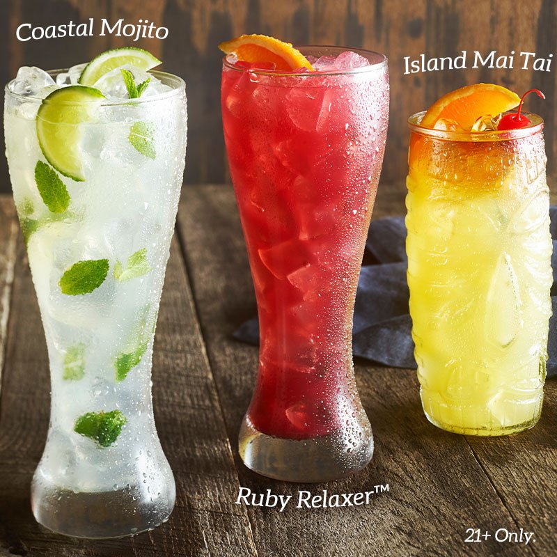 rubytuesday's tweet photo. In honor of National Rum Day...Here are just a few of our favorite drinks to celebrate. #NationalRumDay #CoastalMojito #RubyRelaxer #IslandMaiTai https://t.co/DDbf3ANLYb