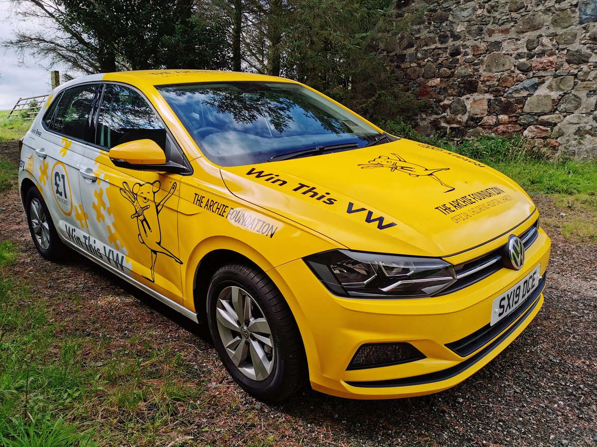 RotaryHuntly's tweet photo. Fancy winning a VW Polo? This stunner will be on show at Huntly Golf Club this Sunday at the Rotary Open.  Tickets are only £1 in aid of #ARCHIE.  ⁦@HuntlyScotland⁩ ⁦@huntlyfc⁩ ⁦@ClubXHuntly⁩ ⁦@HuntlyCricket⁩ ⁦⁦⁦@district_1010⁩ https://t.co/dzKMG9yivi