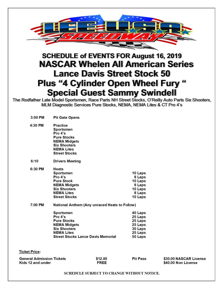 Lee USA Speedway tweet media