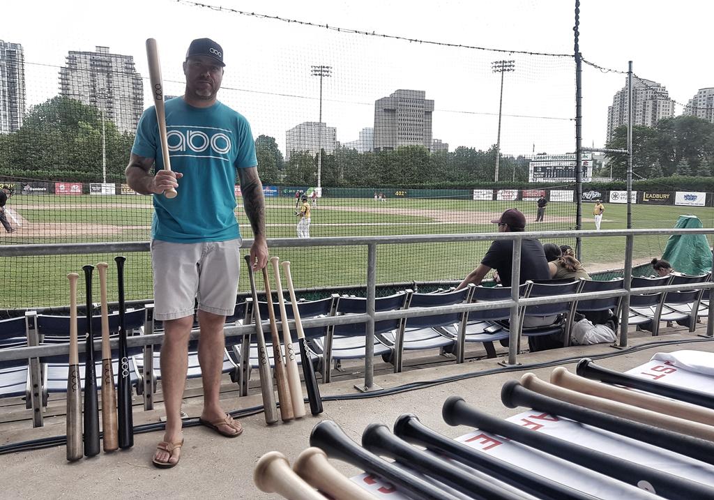 Looking for a Canadian made bat? Tillsonburg, Ont.'s Trevor Oakes at the Canadian U-18 baseball championships in London showing off his <a href="/abo_baseball/">ABO_baseball</a> product line. 2 year old company and already being used by players in AAA. <a href="/baseballcanada/">Baseball Canada 🇨🇦⚾️</a>