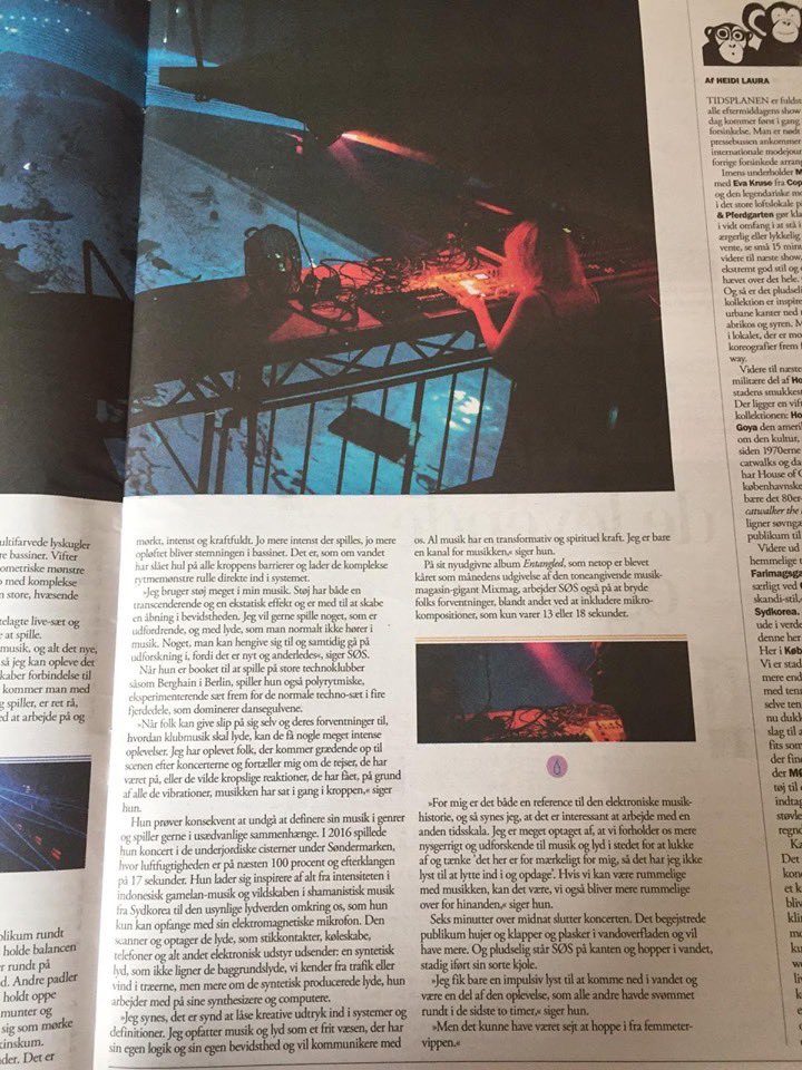 lydrummet's tweet photo. Herligt at se en dygtig dansk lydkunstner og komponist indtage @weekendavisen på kulturforsiden: stort interview med SØS Gunver Ryberg! Jeg samarbejdede med SØS på filmen #Cutterhead, som jeg mixede, og hun lavede det vildeste soundtrack. Filmen kan streames nu overalt, i øvrigt! https://t.co/3lXmMqA2Aq