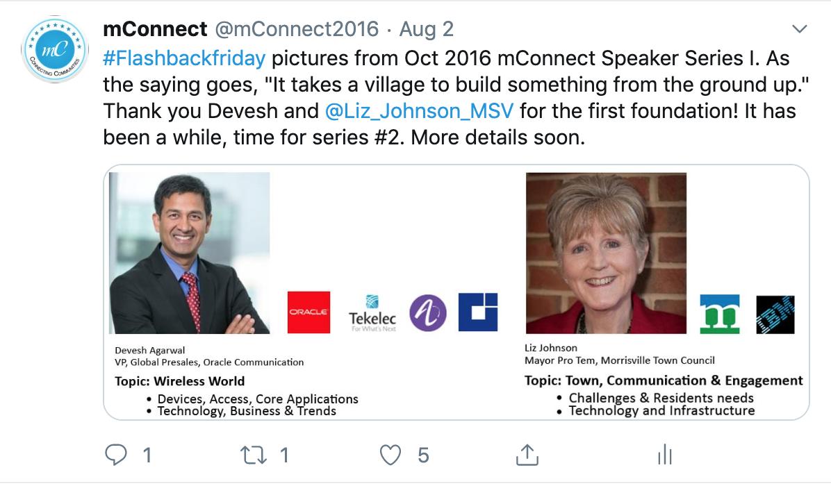 mConnect tweet media