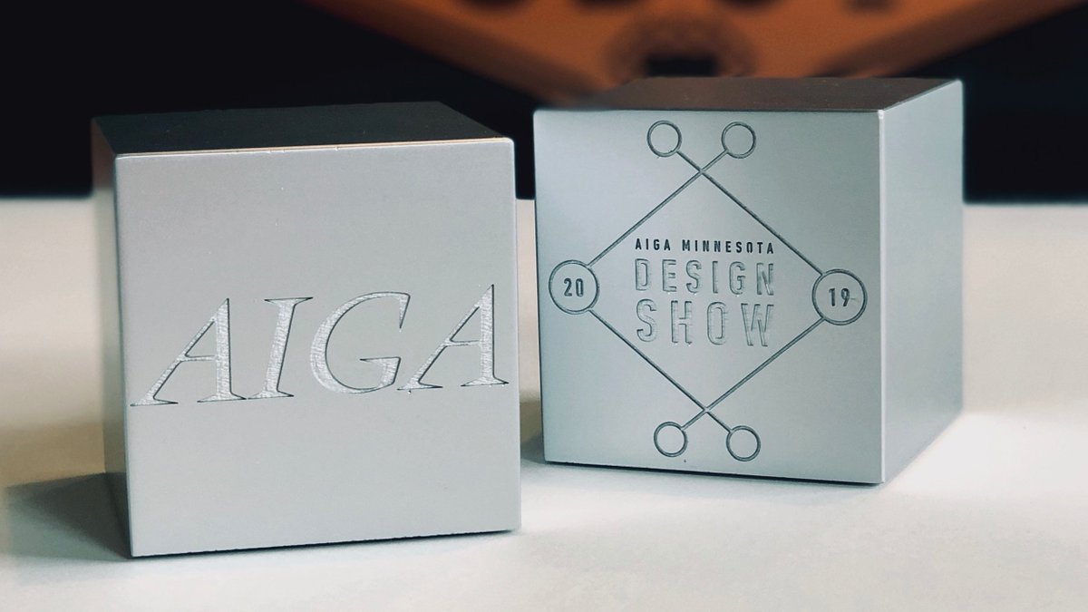 We are honored and proud to show off our blocks from the 2019 AIGA Design Show! The real winners are our clients: Campbells Handcast Goods and Wayzata Pack 283! (And while all of our clients are happy - these two are very VERY happy). Whoop Whoop! #aigamn #designshow2019