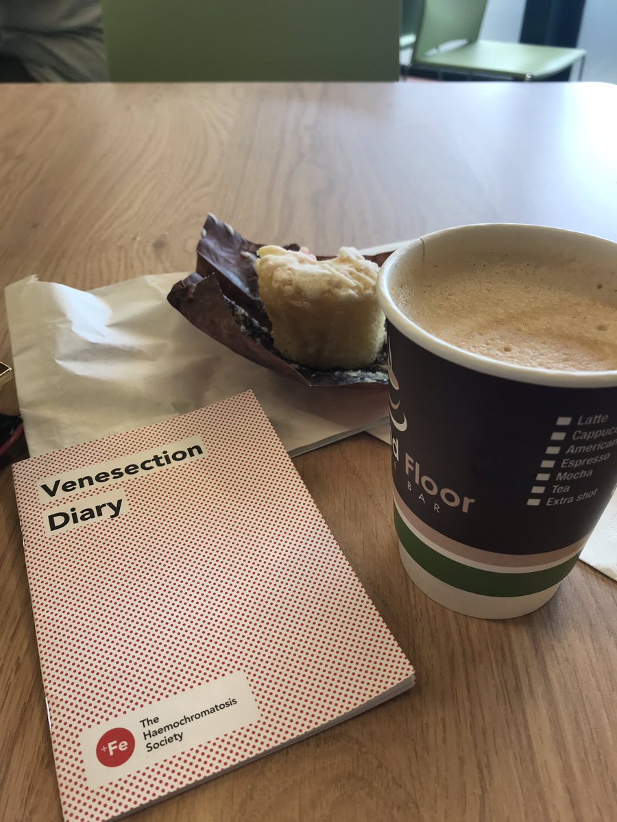 KelliMcRob29's tweet photo. Thatโs my venesection done for another 3 months. Always finish with with bun and coffee in hospital cafe. Much better experience this time @IronOverloadUK #gettingeasier https://t.co/BqBkxTWX2z