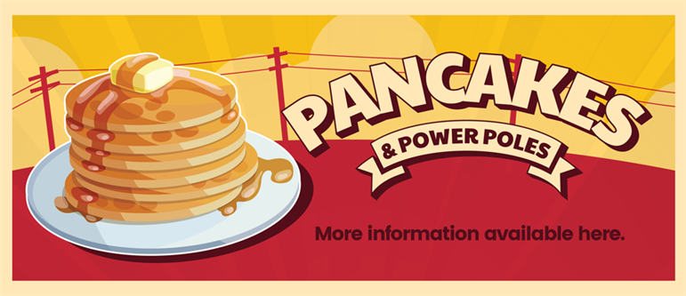 LethbridgeCity's tweet photo. #ICYMI Pancakes &amp; Power Poles breakfast tomorrow morning @enmaxcentre at 9 a.m. A toonie breakfast for the first 400 ppl with lots of fun &amp; activities for the whole family too! All proceeds go to Harbour House. Full details 👉 https://t.co/EtE8o8KIN1 #yql #pancakes #HarbourHouse https://t.co/QBWWsXK63X