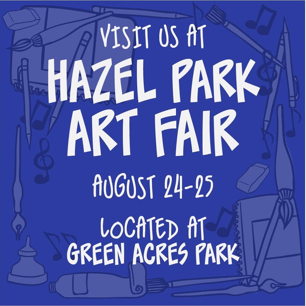 mshazelpark's tweet photo. The #HazelParkArtFair presented by My Town Properties is next weekend. Bring the whole family for a day of #art, #music, #food, and #fun at beautiful Green Acres Park!
#HazelPark #Michigan #Detroit #artfair #hpaf #localartist #supportart #foodtruck https://t.co/JS17tHjrA3