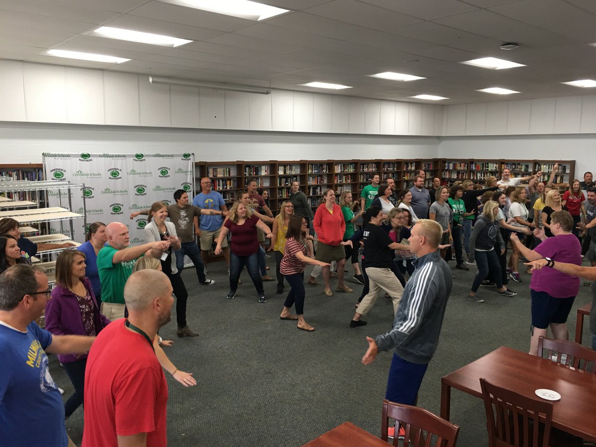 mrdelponte's tweet photo. How does your staff prep for #Day1?
@GHS_Learns forms FUN groups (Thanks, @BeckyNewcomer!), named after rock bands, and play group charades...so we can build a strong #community that #collaborates to serve our students. @GHSAnnounce 
@GreendaleLearns @gkiltz #WeAreInspiringMinds https://t.co/GQcJcJBiGF