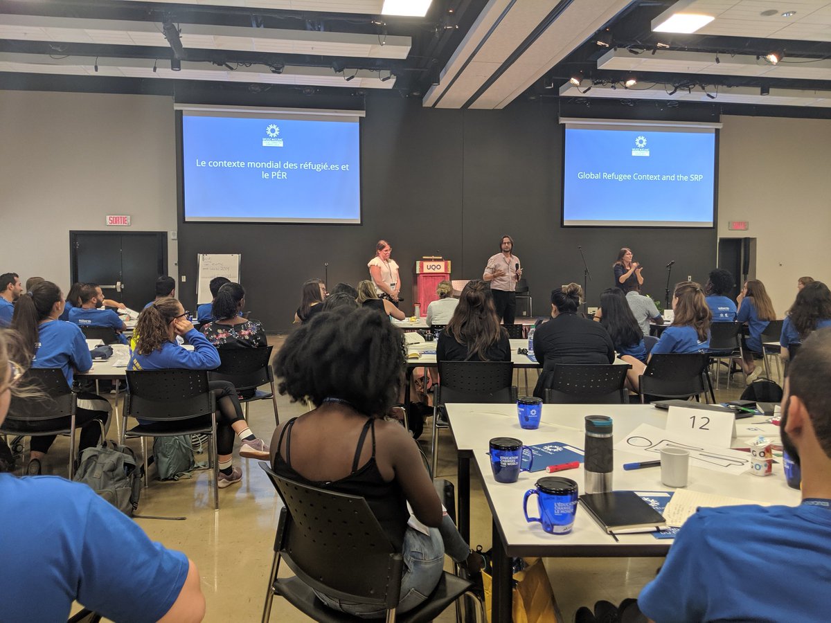 At our #RLM2019, UNHCR's <a href="/jnbeuze/">Jean-Nicolas Beuze</a> motivates our students to continue their efforts on 🇨🇦 campuses this year: "Your #StudentRefugeeProgram is unique. You are the only ones to be doing this in the world. And you are proving every day that this model WORKS."