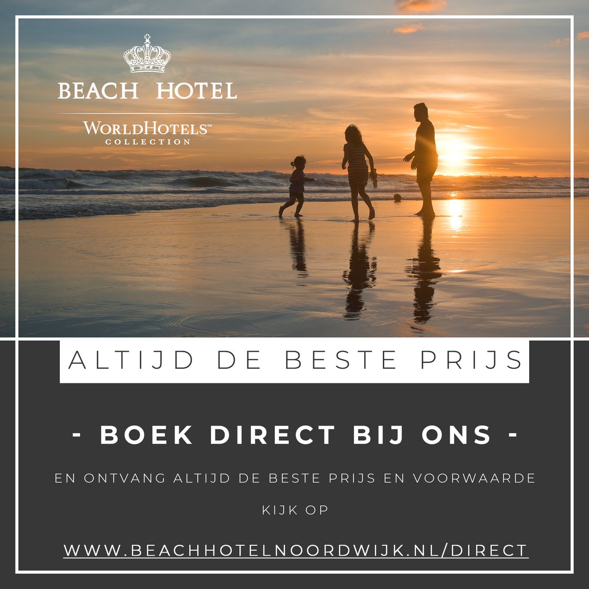 Bij Beach Hotel Noordwijk ontvangt u altijd de beste prijs en voorwaarde door rechstreeks te boeken via beachhotelnoordwijk.nl/direct