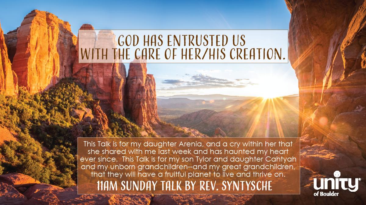 UnityBoulder's tweet image. Join me, @Syntysche1, this Sunday at 11am as we remember together how important it is to our future generations that we live our lives humbly and in balance and with respect for Mother Earth. #unityboulder #earthstewardship #stewardsofearth #environmentalism