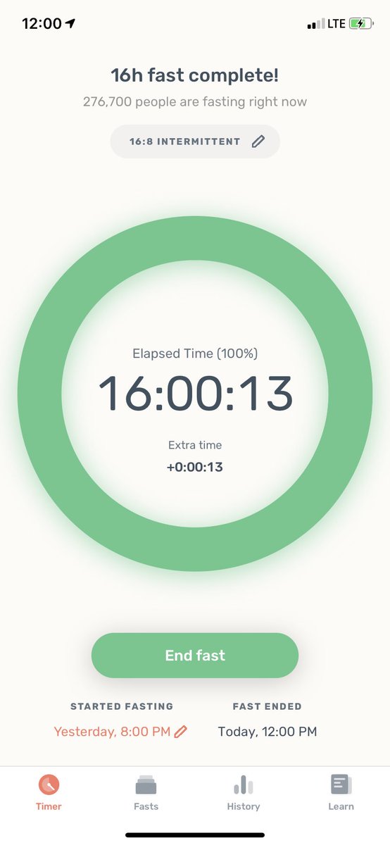 scottkeyes's tweet image. Celebrating National 16:8 day with @zerofasting completed. #FastWithZero