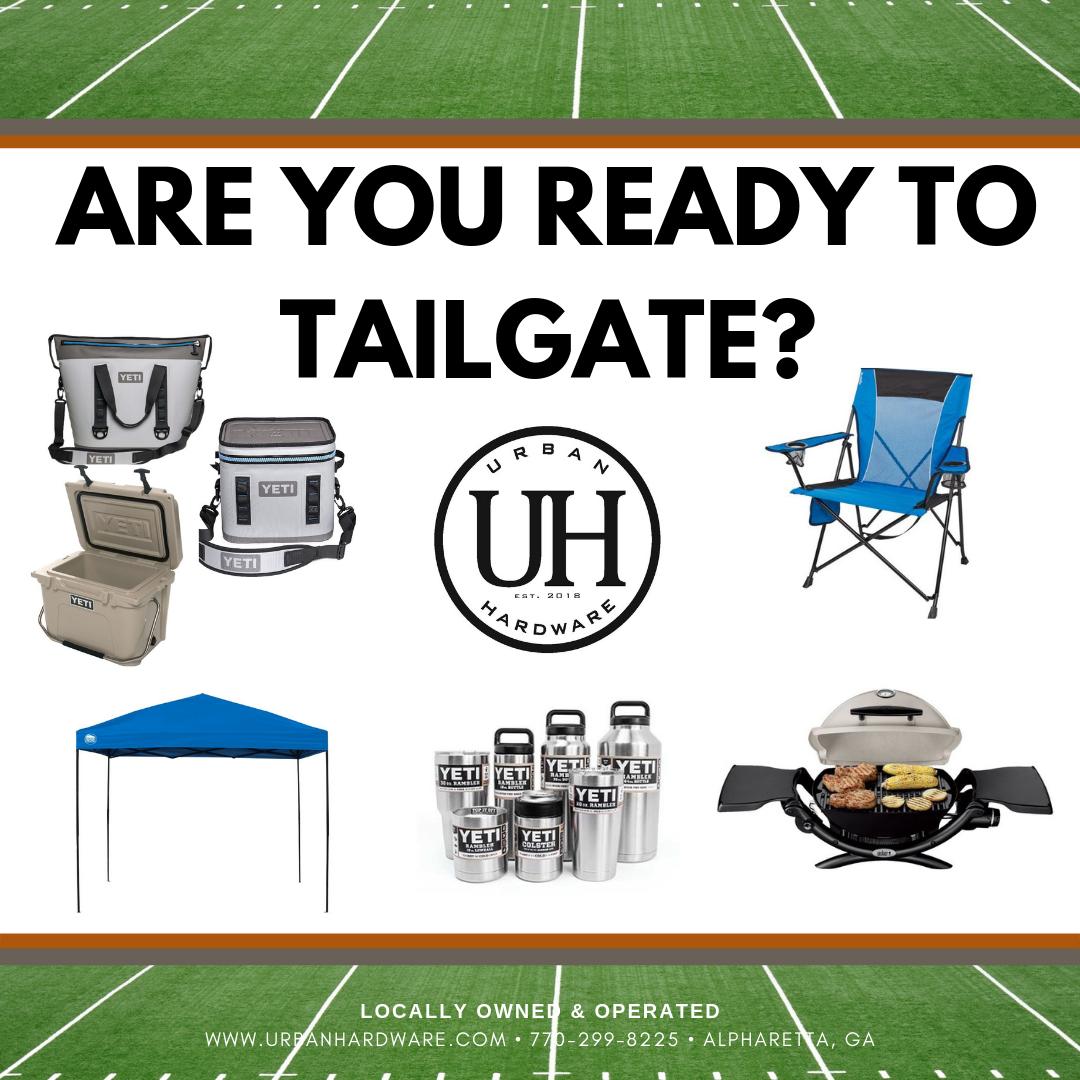 urbanhardwareGA's tweet photo. We can help you with all the essentials of a great tailgating season! Stop in and stock up!  @Yeti  @weberbbq  @kijaro.journeyon  #urbanhardware #tailgateseason #georgialiving #fridaynightlights #fultoncounty #awesomealpharetta https://t.co/cSBjAgR5H7