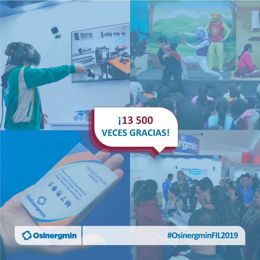 OSINERGMIN's tweet photo. ¡Gracias a los más de 13 500 visitantes de nuestro stand en la #fillima2019 y participaron en las actividades como la Casa Segura en Realidad Virtual! Distribuimos 18 100 materiales educativos para niños y 51 647 materiales informativos, incluido en Braille, quechua y aimara. https://t.co/i4jCgXTJTc
