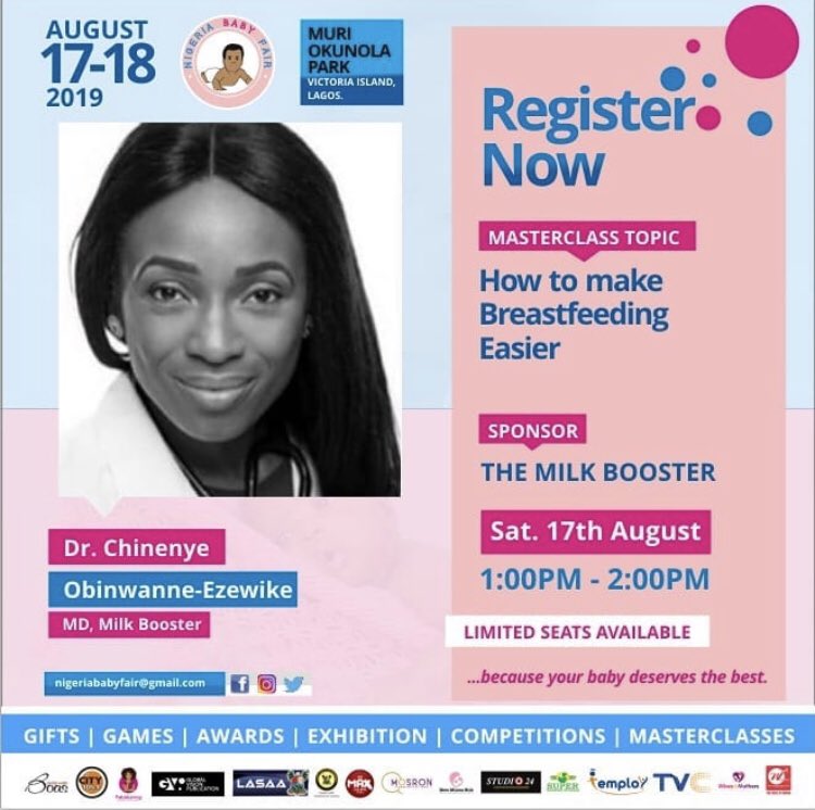 nigeriababyfair's tweet photo. How to make breastfeeding easier. Don’t be left out of the discussion, register for the Masterclass session here: https://t.co/t0C53EsSWT #nigeriababyfair #milkbooster #mama https://t.co/LJBIhMjvo6