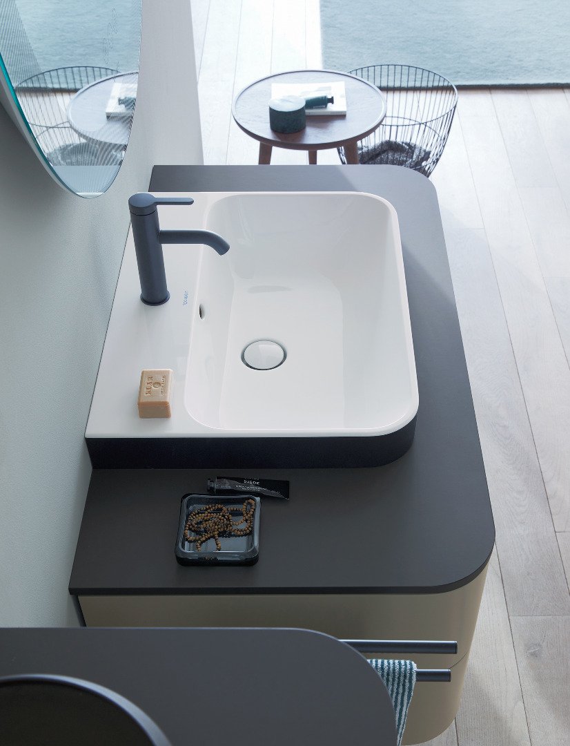 Duravit's tweet photo. One of 2019's top trends, matte finishes, are prominently featured in #Duravit's latest collections, including the #Starck1 Barrel, #HappyD2Plus, and #XViu. Explore these series and more at https://t.co/rNPEXQ9njk. #refresh https://t.co/pzbZA9Vpxh