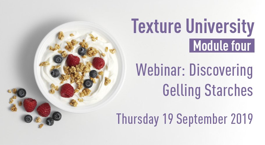 tateandlyleplc's tweet image. When working with gelling starches, each has its own unique textural properties that impact #foodformulation. But never fear, #TextureUniversity is back in September with a new webinar: Discovering Gelling Starches. 
Learn more and register here: ow.ly/EM3x50vztRz