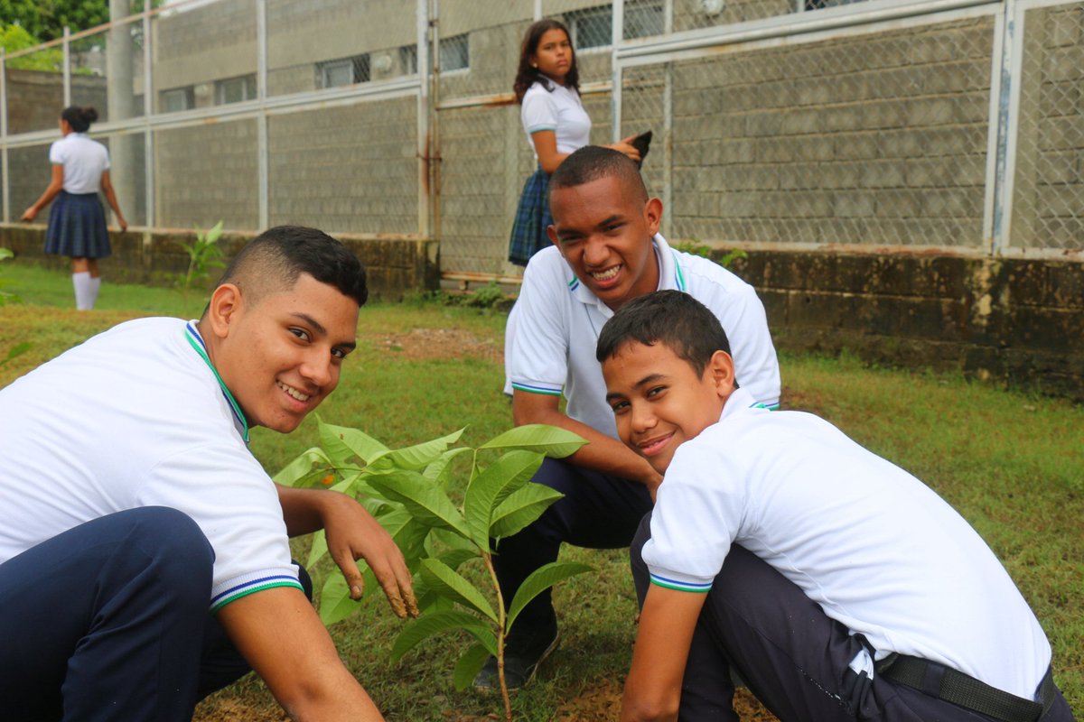 MONTERIAAMABLE's tweet photo. 1/2 ¡Hoy, viernes de #Monterianízate nos pusimos en #ToqueVerde🌱! llegamos a la I.E. Mogambo, para sembrar 32 árboles nativos entre frutales y ornamentales. https://t.co/PExL99Krxr