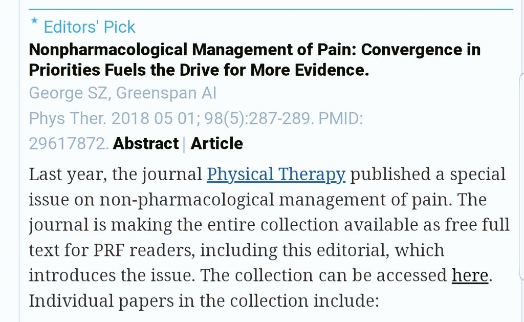 DukeMSK's tweet photo. If you missed this issue or just want to revisit, @PainResForum is making @PTJournal Special Issue available.
  
Authors include: 

@ksluka0101 @danrhon @AdamGoode58 @JBeneciuk @PeteOSullivanPT @HastingsNicki 
#GregHicks #CoreySimon
 https://t.co/fw7wMjx3uP https://t.co/RBHjFmbqA5