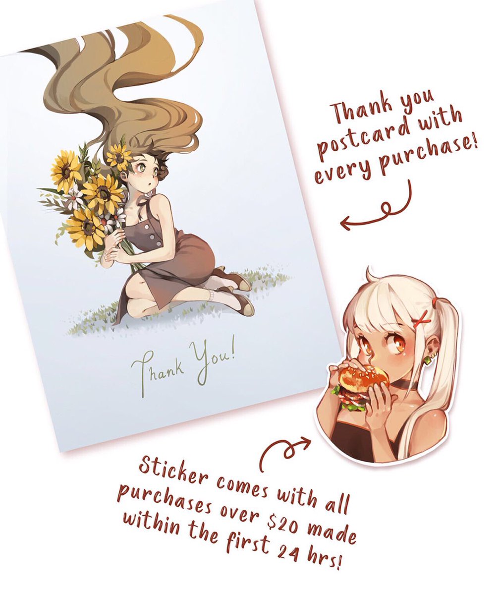 My online store is now open!! Thank you postcards come with every order and a special sticker comes with each purchase over $20 thats placed within 24hrs! Thanks for taking a look! 🍔
https://t.co/RU7lMhdpp8 
