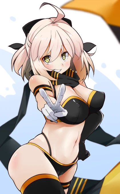 水着の沖田さん
#FGO
#沖田総司 