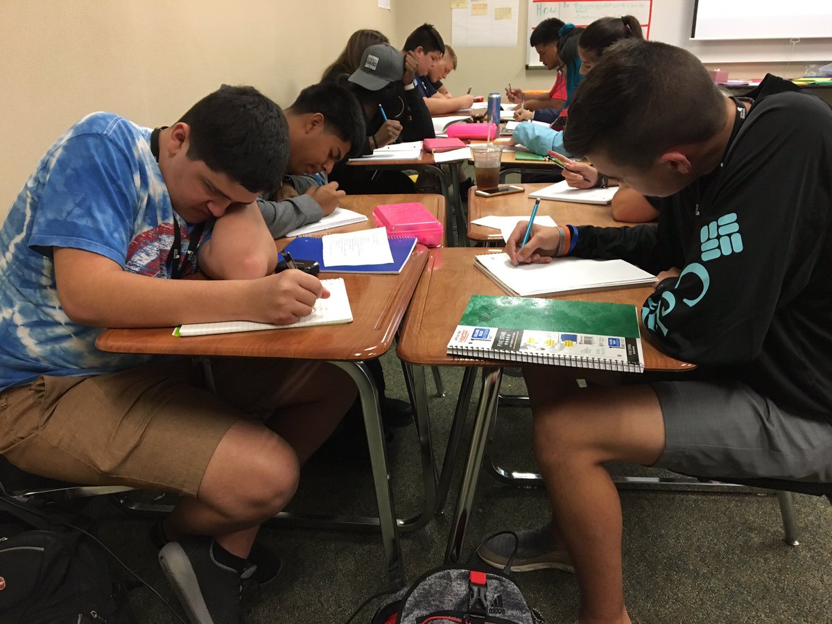 PorterSpartans's tweet photo. These Spartans are starting the school year off "WRITE!" #spartanslearn #spartanswrite #phsfocus2020 #ncisd https://t.co/7jBXuSJa2u