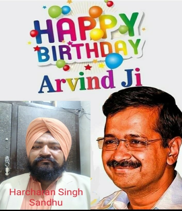 Happy birthday arvind kejriwal Ji 
Harcharan Singh Sandhu AAP..Senior vice president youth
Wing doaba zone . 