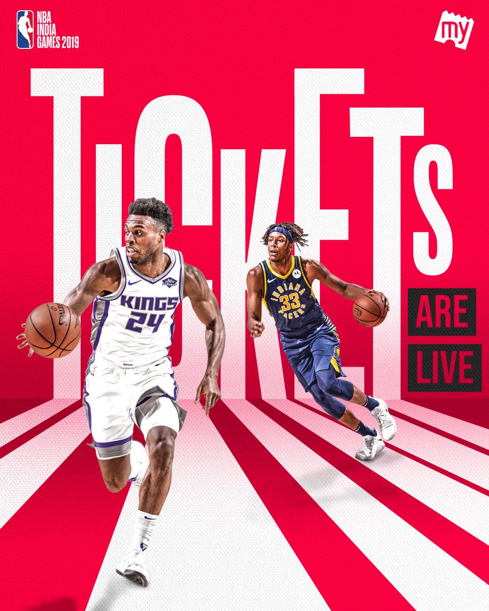 bookmyshow's tweet photo. The season of dribbles and dunks is finally here in India with #NBA! Tickets to the craziest game are live. Have you booked yours yet? Book now: https://t.co/DAt7puBHD6
#ThisIsBIG #BMSxNBA #NBAIndiaGames #NBAinIndia #ThisIsBIG #IndianaPacers #Pacers #SacramentoKings #Kings https://t.co/ZfwPdl6ezs
