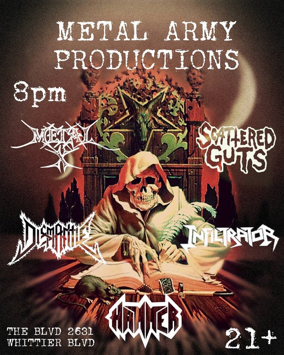 _Infiltrator_1's tweet photo. Show tomorrow in Whittier pull up fam! #Infiltratorthrash #puropinchepari #puropinchethrash https://t.co/FoyJFxJdCl
