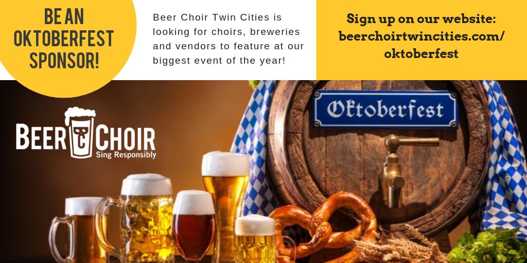 TODAY is your LAST CHANCE to sign up to sponsor #beerchoir #Oktoberfest! What do you get? Details here: bit.ly/2JPzvLG
