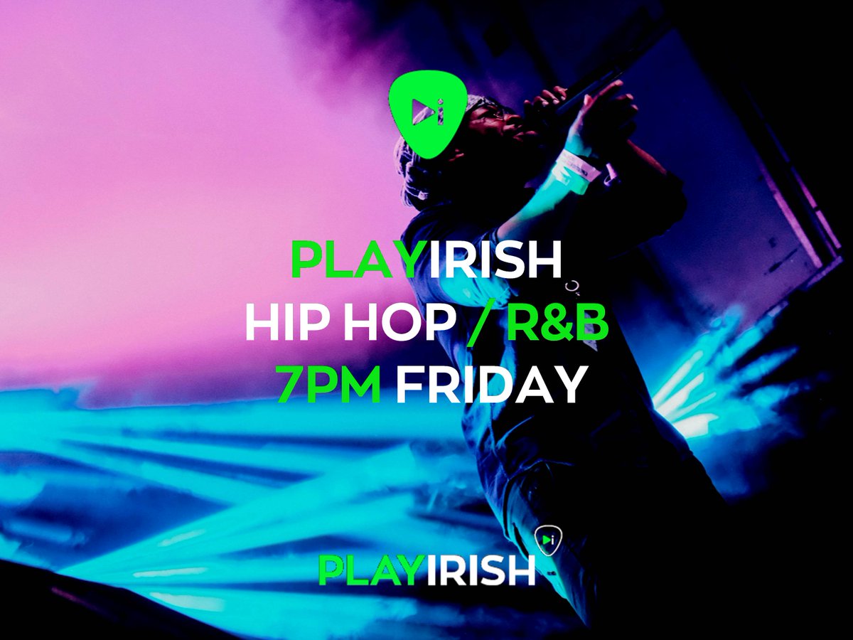 PLAYIRISH's tweet photo. PLAYIRISH Hip Hop &amp; R'n'B
Fridays @ 7pm

This very eve, tune in to hear @SouleOfficial @ToluMakay  @XoMoMusic @TebiRex @ChasingAbbeyHQ @BiigPiigMusic @MoncrieffMusic  @delushlife 
@gemmadunleavy1  @alexgoughhh and lots more...

We promise you'll discover a new favourite artist💚 https://t.co/2RqFYCCT5R