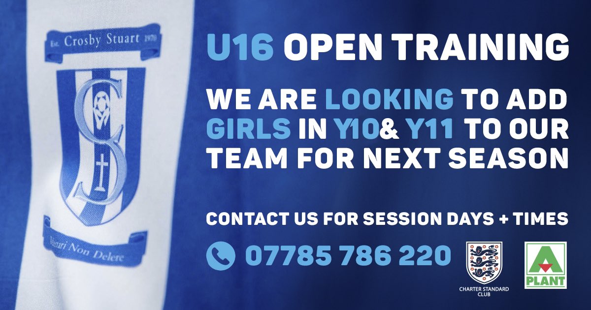 U16 girls are looking for a player playing Sat in the <a href="/SMGFL2003/">SMGFL</a> &amp; friendly games on Sun at Edge Hill. (Options for either days or both)

They offer two weekly training sessions (including UEFA A coaching), international friendlies &amp; futsal.

Recent runners up at <a href="/ACESfootballUK/">ACES Nationals</a>