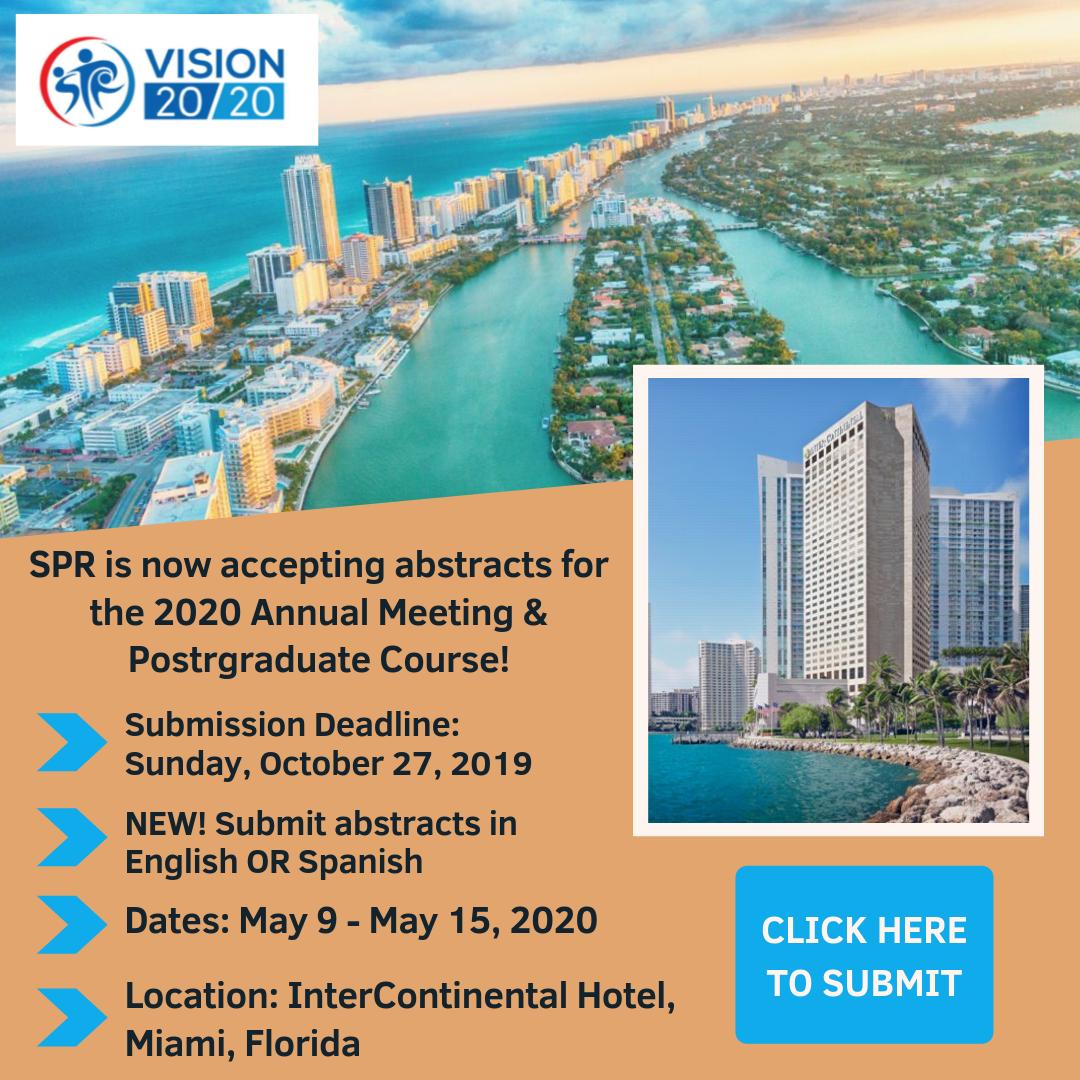 SocPedRad's tweet image. SPR is now accepting abstracts for the 2020 Annual Meeting &amp;amp; Postgraduate Course! Submit your abstract now! pedrad2020.abstractcentral.com #SPR20 #SPRVision2020