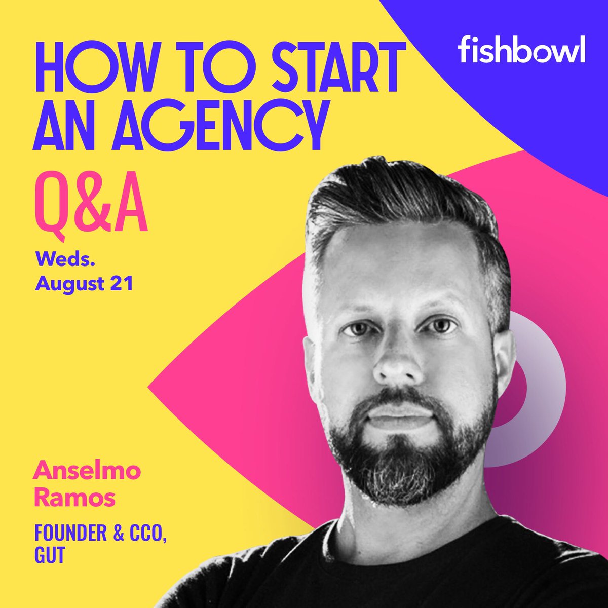 All-day live Q&amp;A about advertising and life. Wed August 21st on <a href="/fishbowlapp/">Fishbowl</a> Thanks <a href="/mara_lecocq/">Mara</a> for the invite! #nogutnoglory