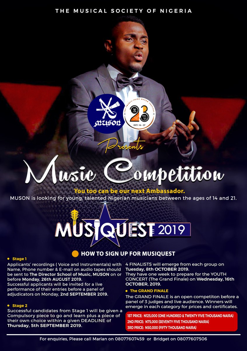 Muson A Twitter Are You A Talented Musician Do You Think You Have What It Takes To Be A Muson Ambassador Register Now Hurry Now Before Applications Close See Poster For More Muson A Twitter Are You A Talented Musician Do You Think You Have What It Takes To Be A Muson Ambassador Register Now Hurry Now Before Applications Close See Poster For More
