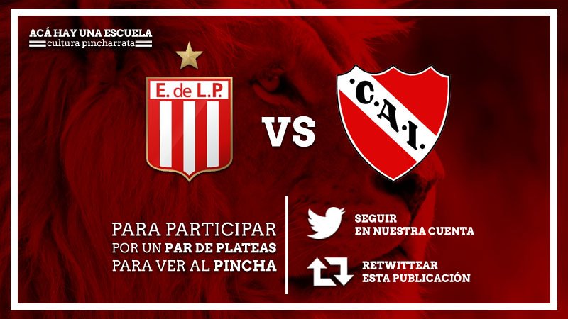 ⚽🇦🇹 ¡Sorteamos un par de plateas! Este lunes juega #EDLP y hay que reventar el estadio. ¡Ganate dos entradas para alentar al Pincha! ¿Cómo?

✅ Seguinos
🔁 RT este tweet

#AcáHayUnaEscuela 🦁
