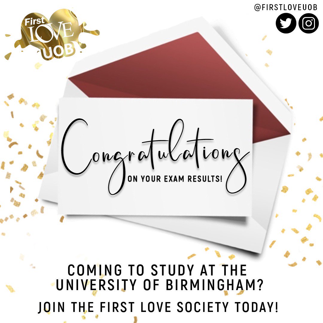 LizzyPeterss's tweet photo. @monkeyjen @unibirmingham Congratulations! Let Tom know to follow @FirstLoveUOB for updates on our freahers events! 🥳🥳 https://t.co/D77o6tieCL
