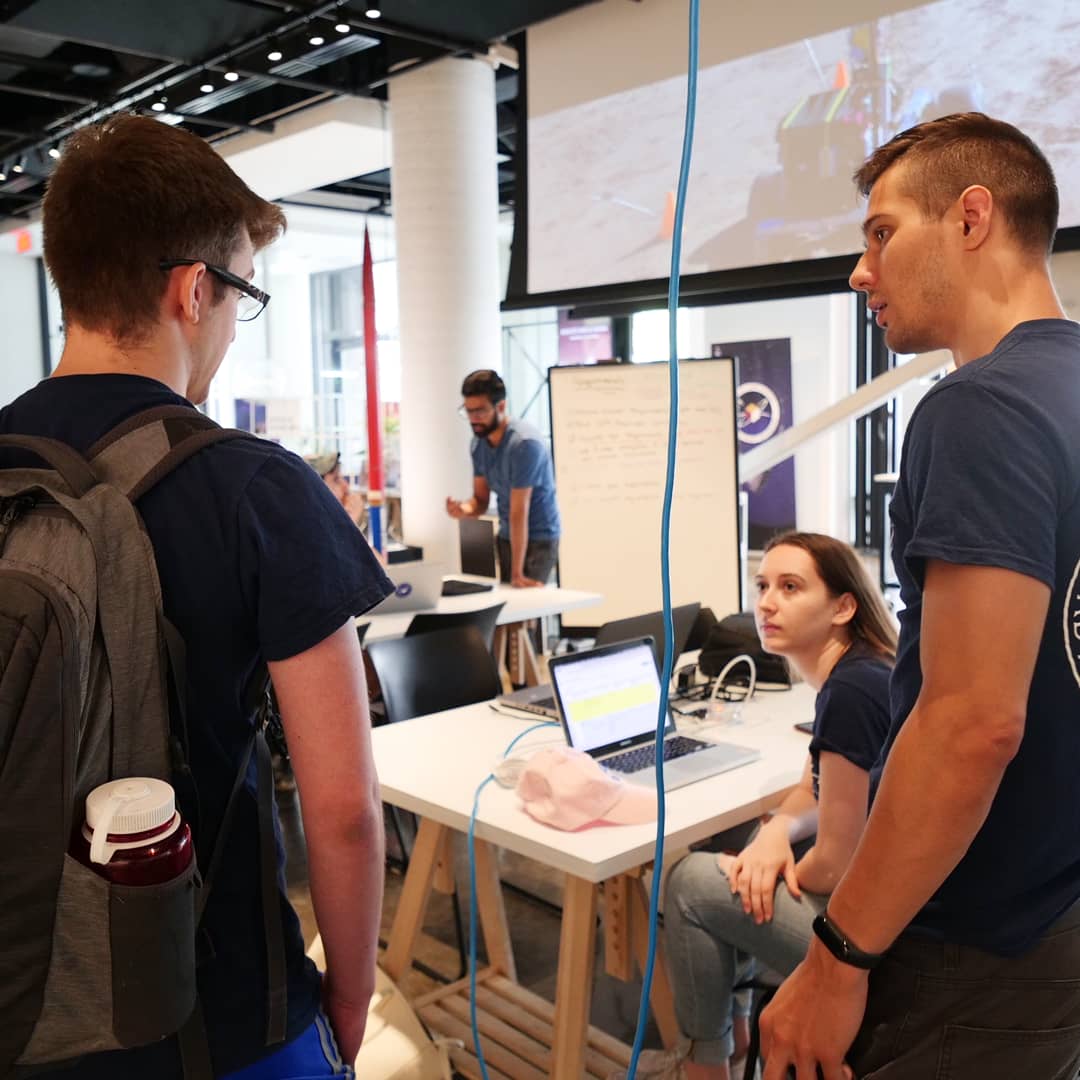 cu4thspace's tweet photo. What goes into making a #cubesat? Students at @SpaceConcordia know. They're working on designing @Concordia's first satellite in orbit today in the 4th Space. #canadiancubesatproject @GinaCodySchool @csa_asc https://t.co/WDdgmEbzu9