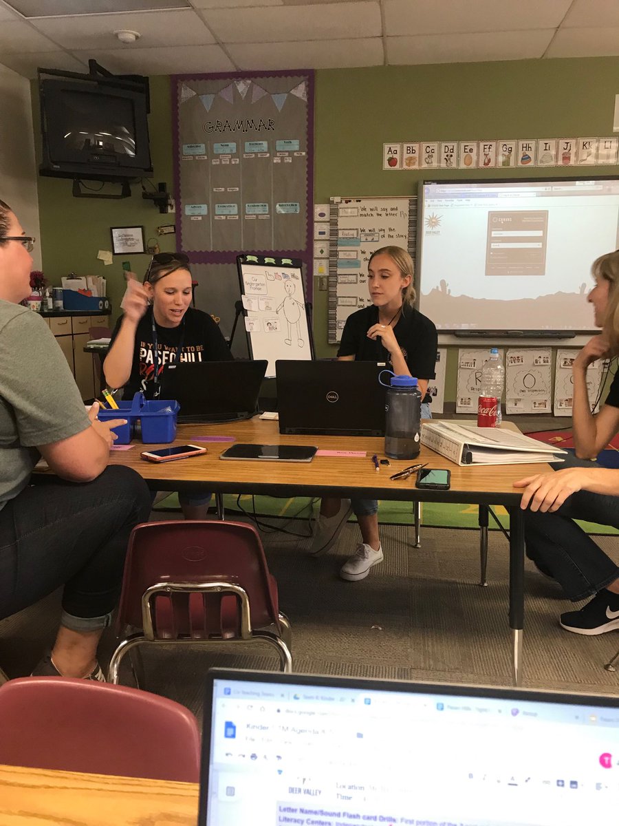 PrincipalJHood's tweet photo. ⁦@kinder_ph⁩ having deep discussions about strategies to help students learn their letter sounds! #ShineOnePaseo ⁦@DrFinchDVUSD⁩ ⁦⁦@DVUSD⁩ ⭐️🐍 https://t.co/OWINjqv2EI