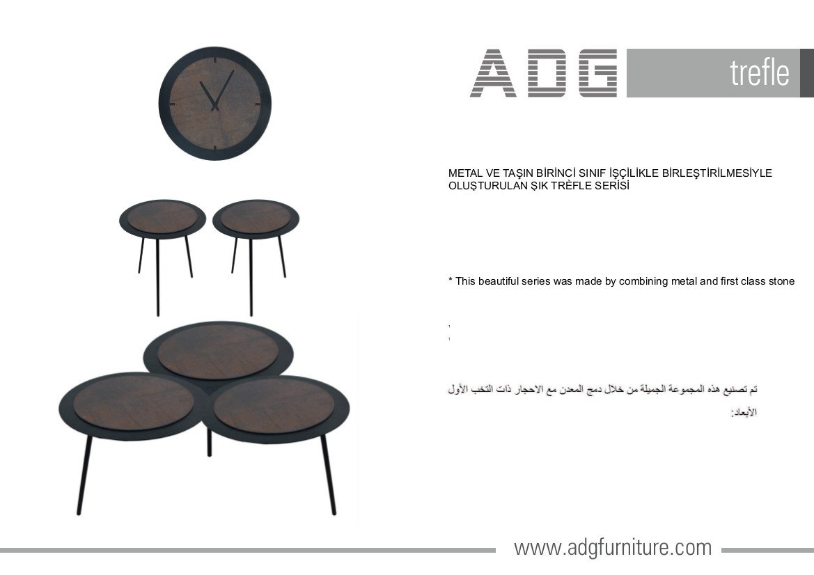 #Trefle #adg #AdgFurniture #furniture #clock #table #coffetable linkedin.com/in/adg001/
instagram.com
x.com/asorticsDG
00 90 530 8777272
info@adgfurniture.com
adgfurniture.com
Mimarsinan mh. Ceren Sk No 11 Çekmeköy
İstanbul Turkey