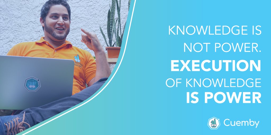 cuemby's tweet photo. Knowledge is not power. EXECUTION of knowledge is POWER ⚡🔥
¡Happy Friday!
#programmer #Kubeprenuer #Cloudpreneur #oaas #developers #kubernetes #webdeveloper #technology #webprogrammer #cloudnative https://t.co/s2Bvc6ccYz