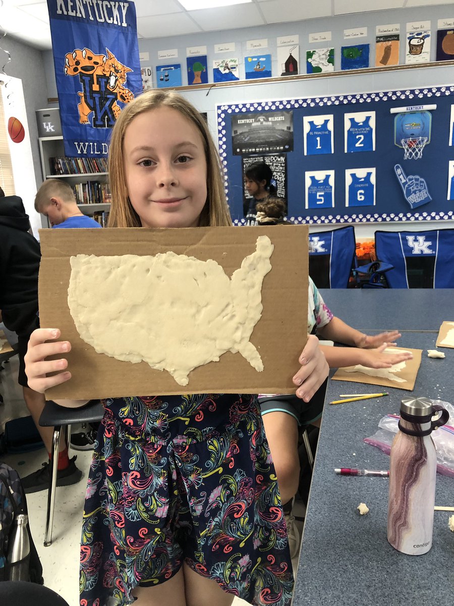 We were hands on in geography today! Later they added mountain ranges and rivers. Love these bright minds and I can’t wait to see the final product. Stay tuned!  <a href="/AlvatonElem/">Alvaton Elementary</a> <a href="/JeremyMcGintyKY/">Jeremy McGinty</a>