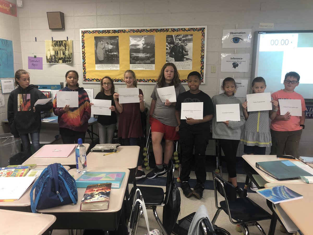 tammy_brown_edu's tweet photo. Today we got up and #moved while reviewing our 5th grade history &amp; learned a new strategy! #humantimeline #ignitexcellencemcss #theCOLTway https://t.co/hGBwFjQgrK