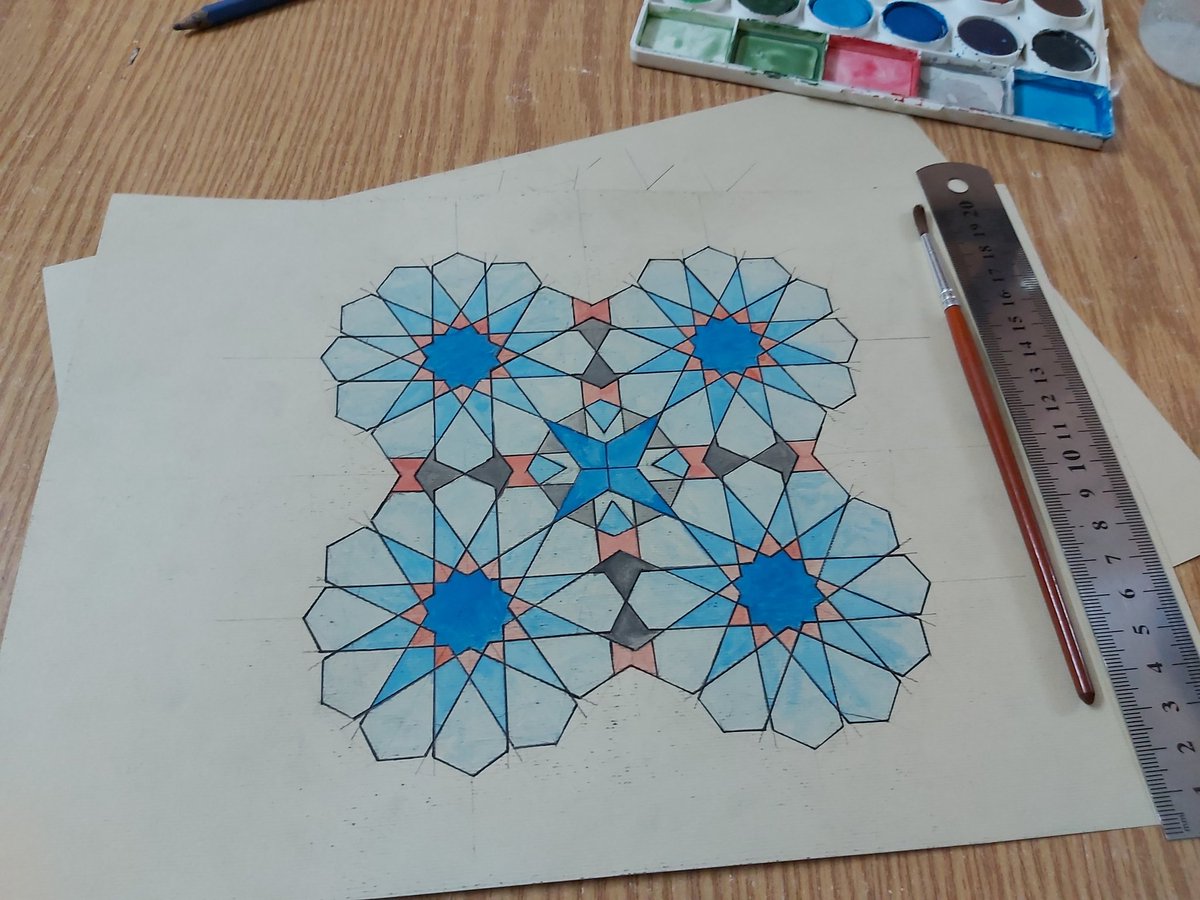 mennamarzok's tweet photo. 6.
#art #islamicart #islamic #pattern  #islamic_art #islamicpattern #islamic_pattern #color #watercolor #geometric https://t.co/wF8ApiypIb