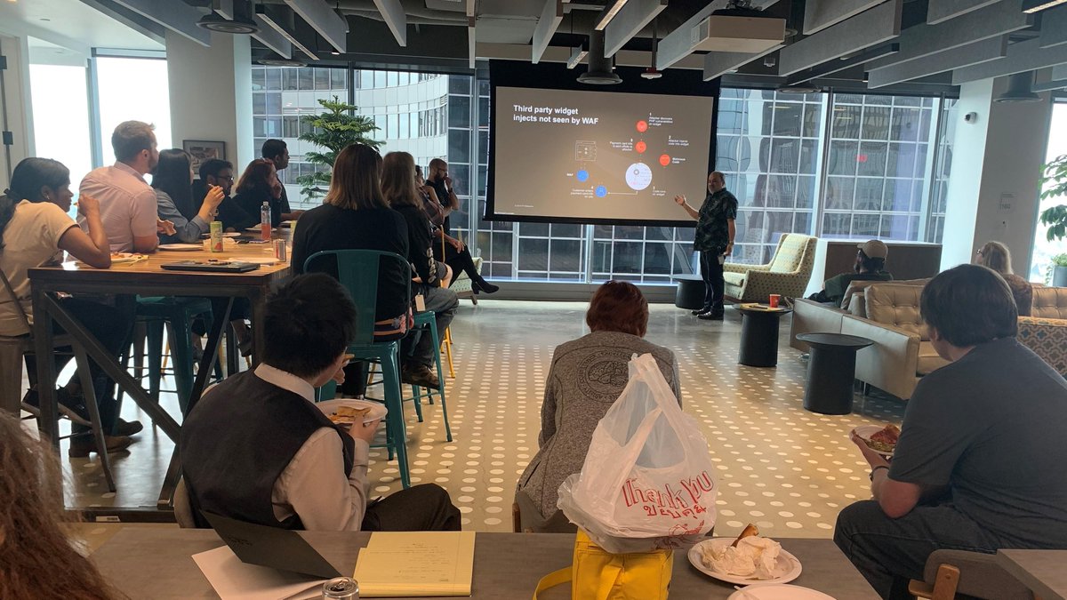 F5Careers's tweet photo. .@dunsany discusses the findings of a recent @F5Labs #AppSec report with a group of employees at the #F5Tower during today’s Lunch & Learn.
Read the full Application Protection research series here: https://t.co/o4AuG8UAV8 #BeF5 https://t.co/XcvCk2VAGK