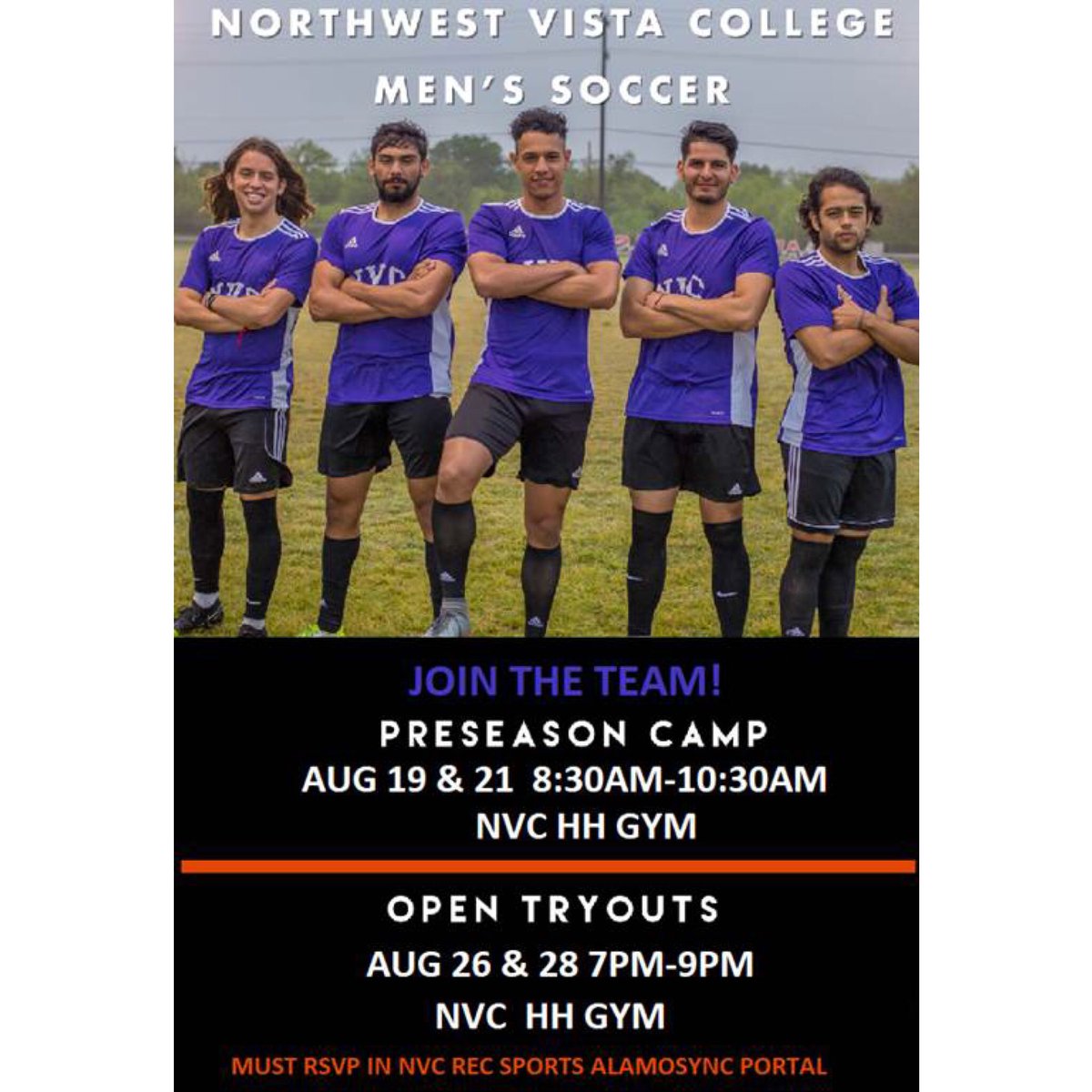 nvcsoccer's tweet photo. Updated preseason camp and tryout information!!! #nvcsoccer #northwestvistacollege #soccer #sanantonio https://t.co/GsCd4SvkKV