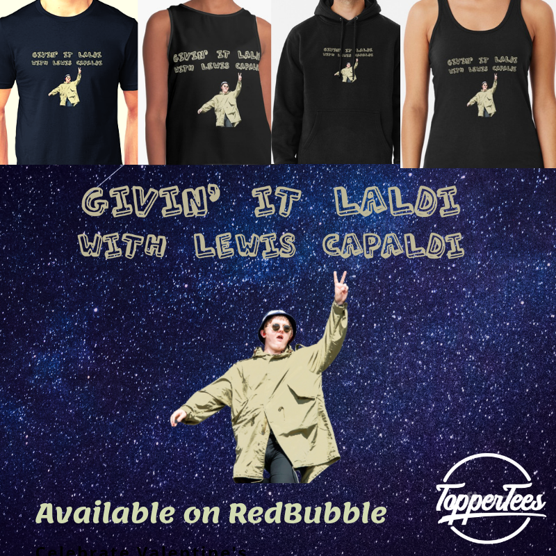 TopperTees's tweet photo. Givin' It Laldi with @LewisCapaldi #Glastonbury inspired tee.. perfect for a #lewiscapaldi gig, or pretty much anywhere... #GivinItLaldi
Check it out on #redbubble at https://t.co/Y8TEWjeHvy
Get 15% #discount - use code RBC-B152C7B8E8 https://t.co/zpnFmNUa4E